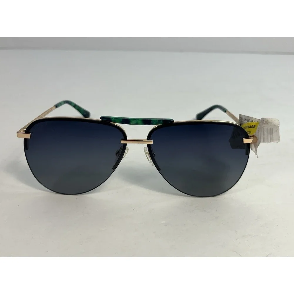 NEW DIFF Tahoe Unisex Sunglasses Gold Green Aviator Style DE01-0181-GDGGP